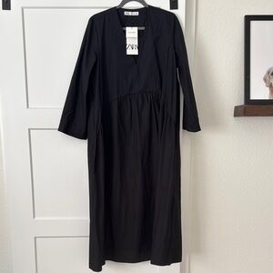 NWT Zara Black Long Sleeve Dress
